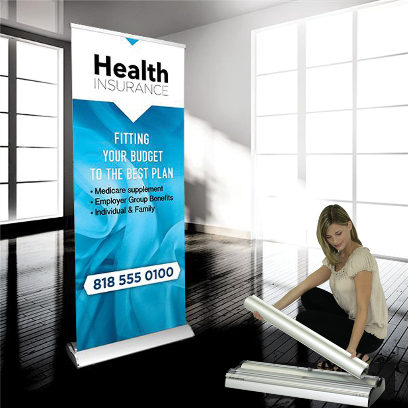 Adjustable Banner Stand 18" x 63" and 32" x 79" 
